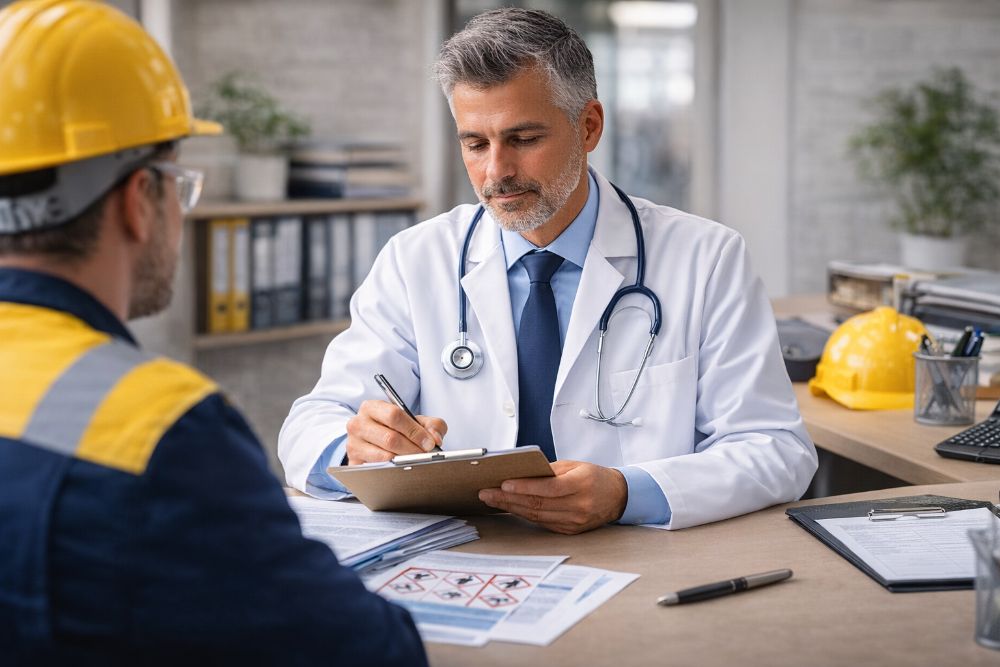 medico compila cartella sanitaria